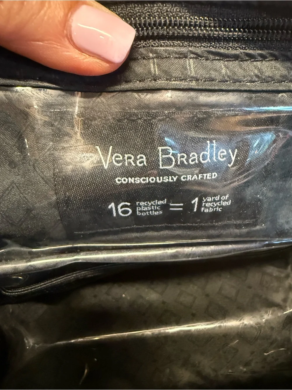 Vera Bradley Black & White Floral Scroll Toiletry Kit